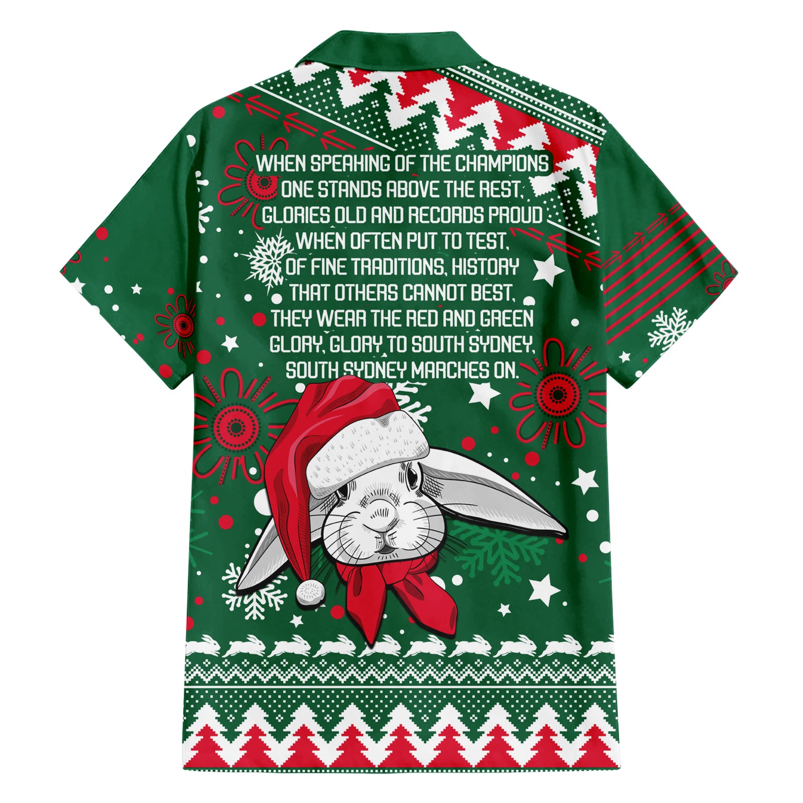 Rabbitohs Rugby Hawaiian Shirt Glory Glory The South 2023 Christmas Vibe Unique - Vibe Hoodie Shop