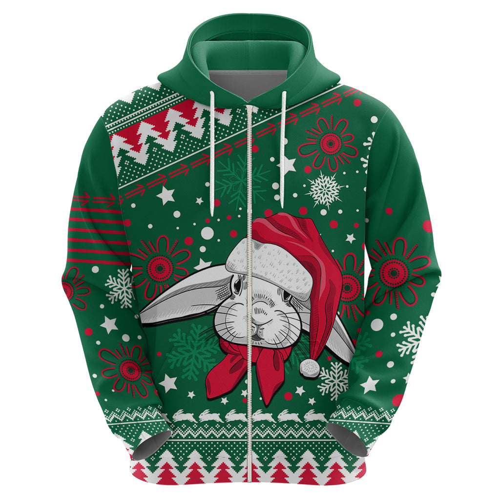 Rabbitohs Rugby Hoodie Glory Glory The South 2023 Christmas Vibe Unique LT9 - Vibe Hoodie Shop