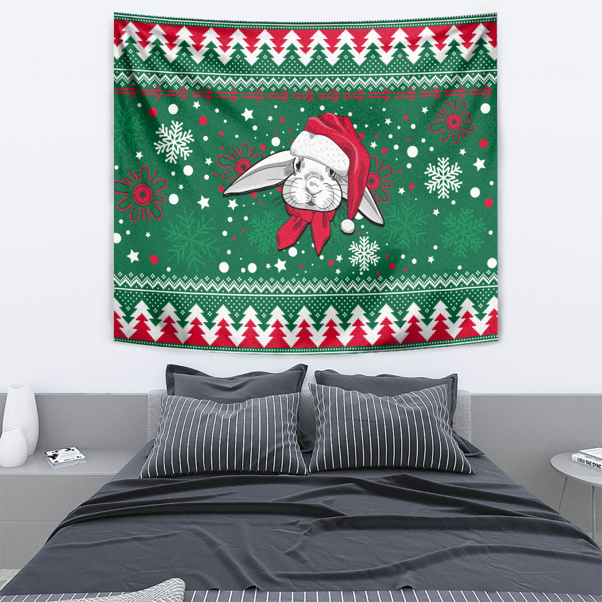 Rabbitohs Rugby Tapestry Glory Glory The South 2023 Christmas Vibe Unique - Vibe Hoodie Shop