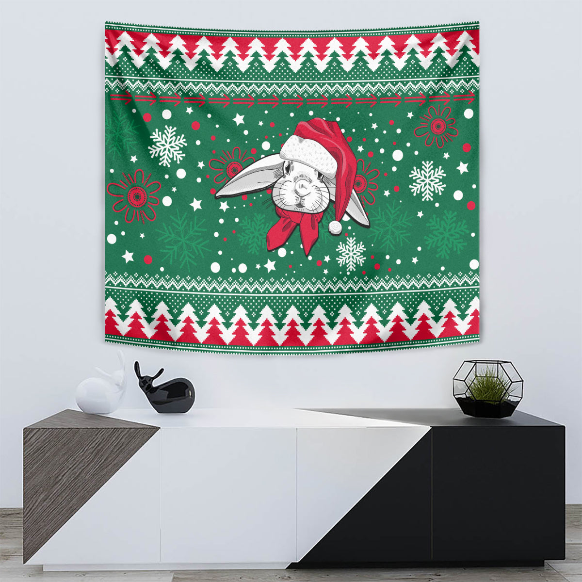 Rabbitohs Rugby Tapestry Glory Glory The South 2023 Christmas Vibe Unique - Vibe Hoodie Shop