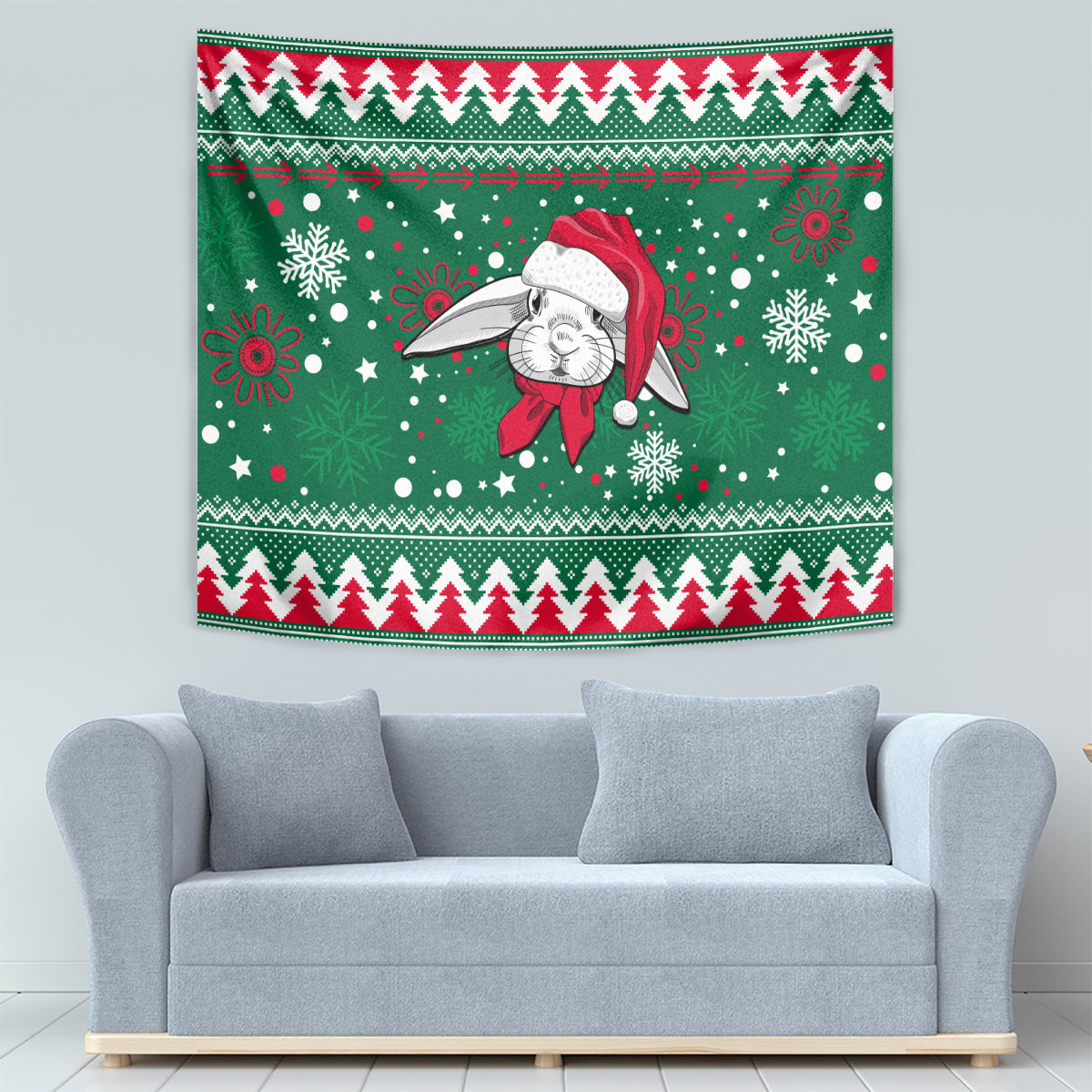 Rabbitohs Rugby Tapestry Glory Glory The South 2023 Christmas Vibe Unique - Vibe Hoodie Shop