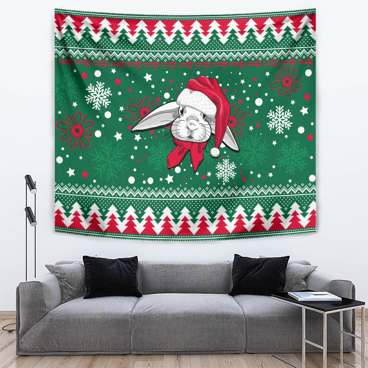 Rabbitohs Rugby Tapestry Glory Glory The South 2023 Christmas Vibe Unique - Vibe Hoodie Shop