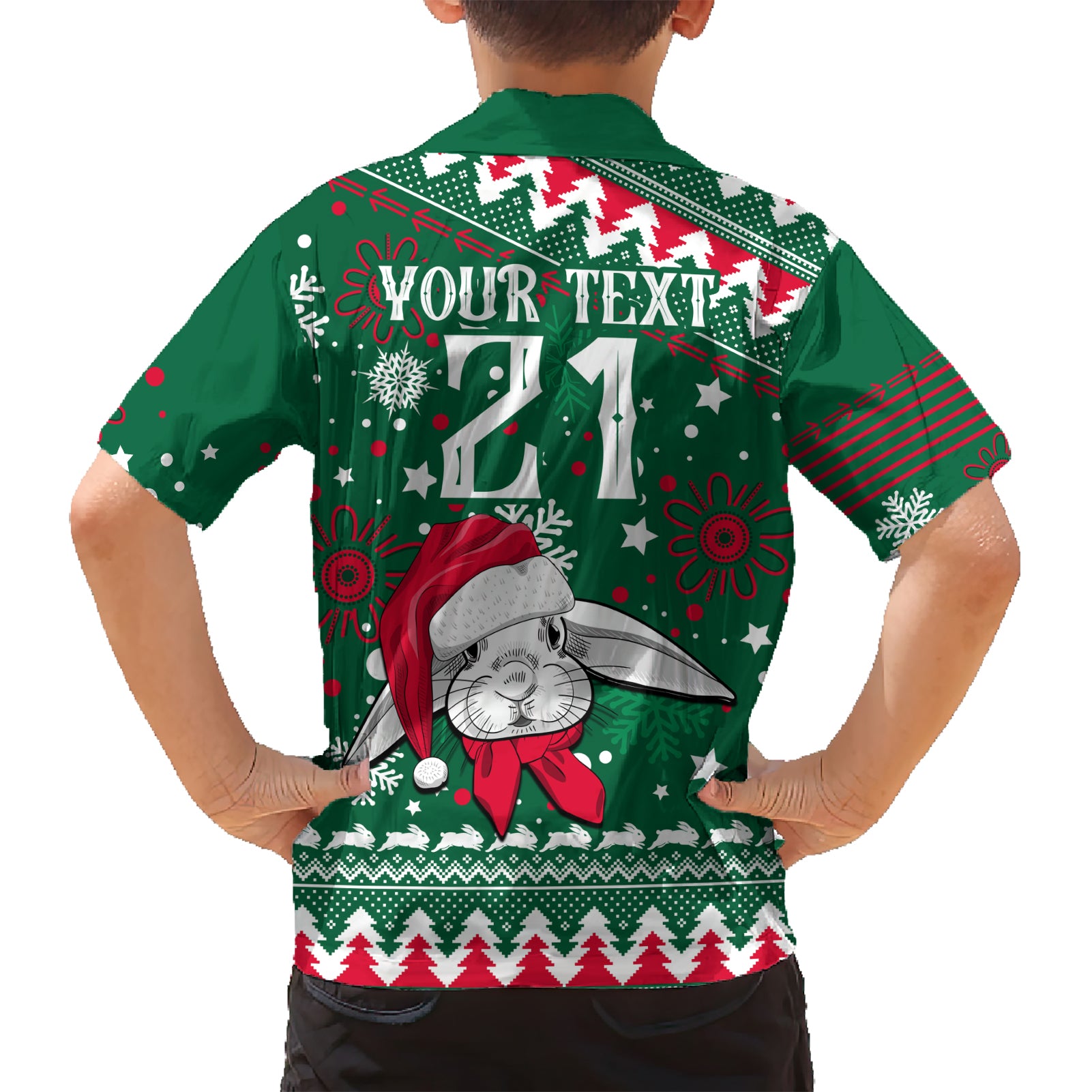 Custom Rabbitohs Rugby Hawaiian Shirt Glory Glory The South 2023 Christmas Vibe Unique - Vibe Hoodie Shop