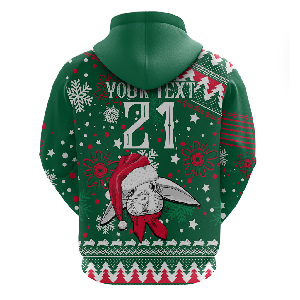 Custom Rabbitohs Rugby Hoodie Glory Glory The South 2023 Christmas Vibe Unique LT9 - Vibe Hoodie Shop
