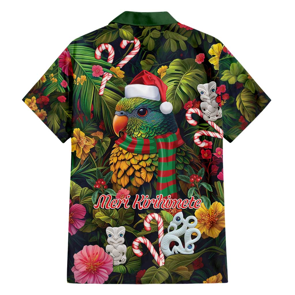 Meri Kirihimete Kakapo Santa Hawaiian Shirt Merry Christmas with Tropical Vibe - Vibe Hoodie Shop