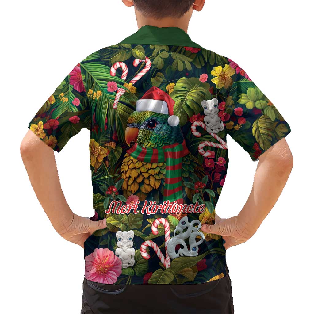 Meri Kirihimete Kakapo Santa Hawaiian Shirt Merry Christmas with Tropical Vibe - Vibe Hoodie Shop