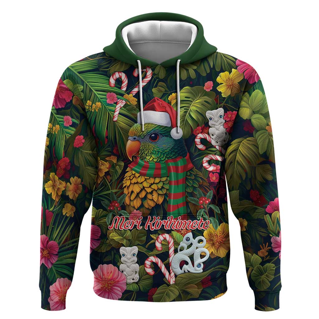 Meri Kirihimete Kakapo Santa Hoodie Merry Christmas with Tropical Vibe LT9 - Vibe Hoodie Shop