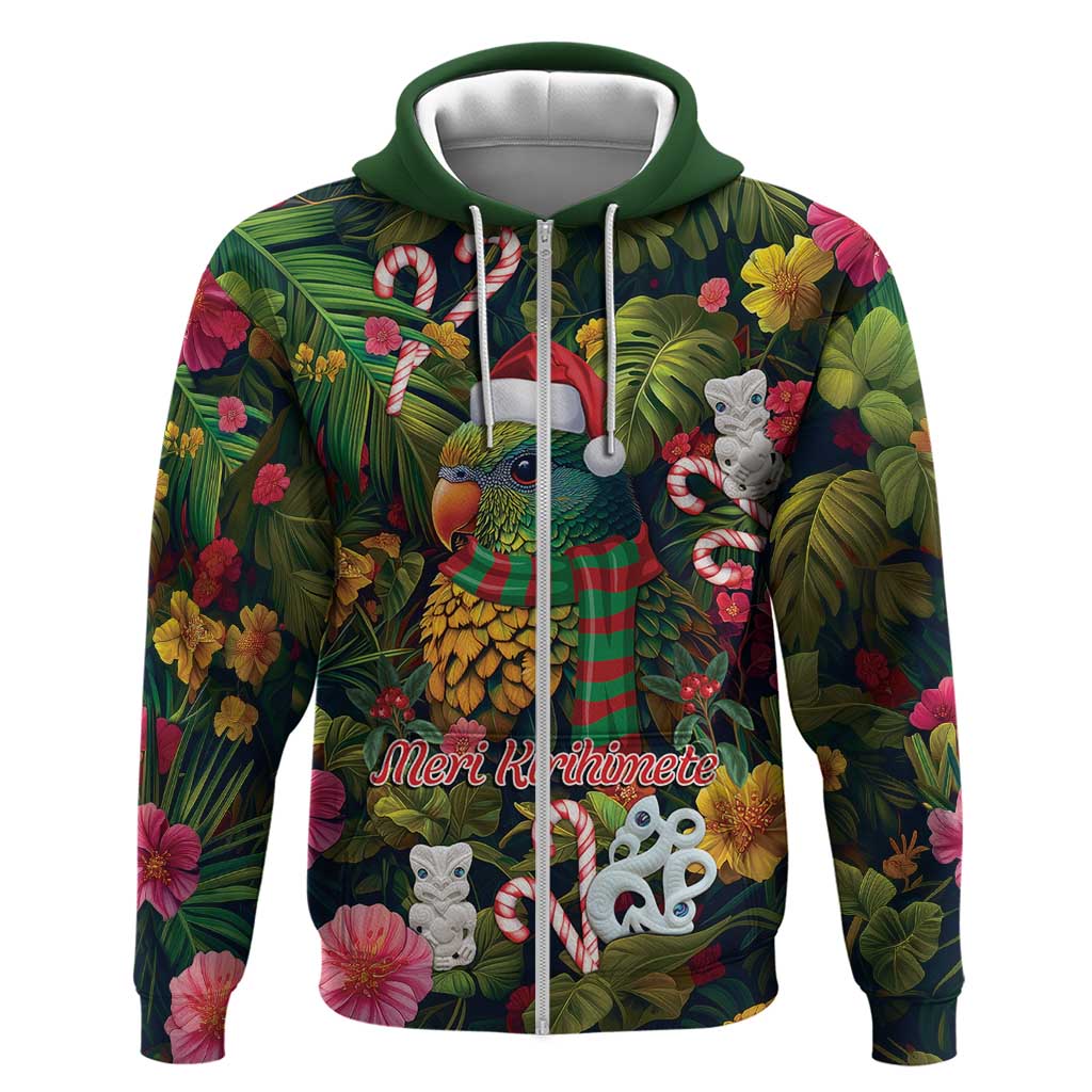 Meri Kirihimete Kakapo Santa Hoodie Merry Christmas with Tropical Vibe LT9 - Vibe Hoodie Shop