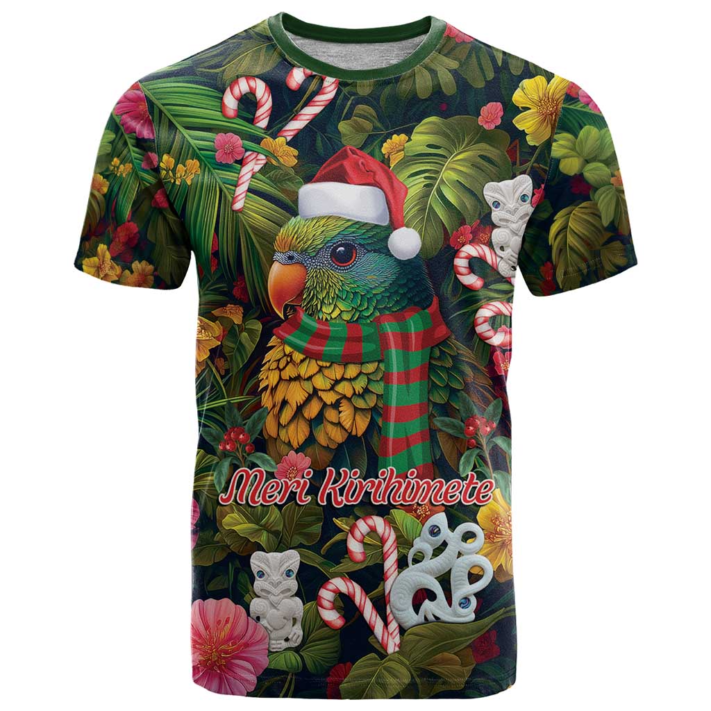 Meri Kirihimete Kakapo Santa T Shirt Merry Christmas with Tropical Vibe LT9 - Vibe Hoodie Shop