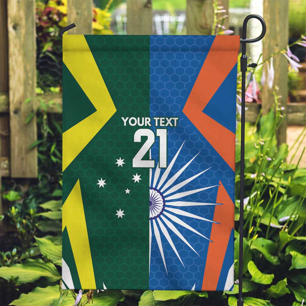 India vs Australia Custom Garden Flag Blue vs Gold Cricket Heritage - Vibe Hoodie