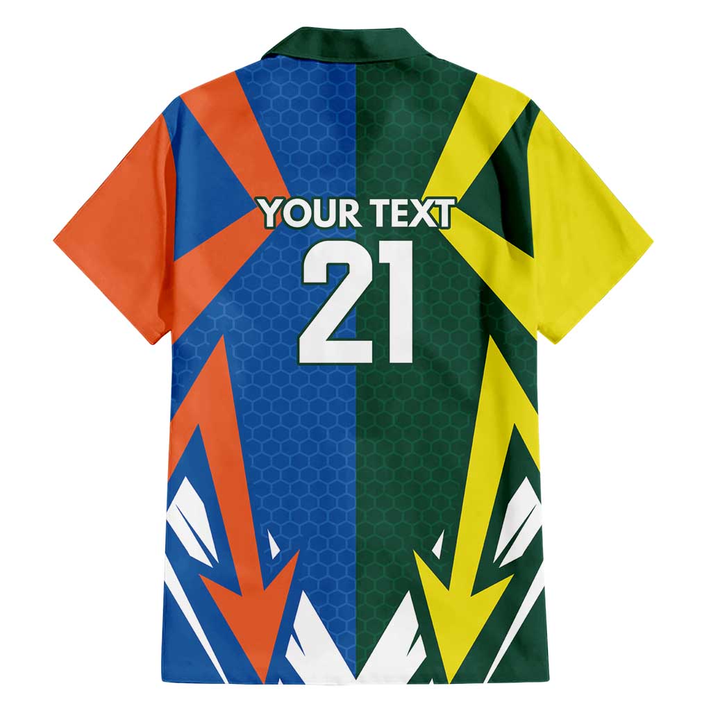 India vs Australia Custom Hawaiian Shirt Blue vs Gold Cricket Heritage - Vibe Hoodie