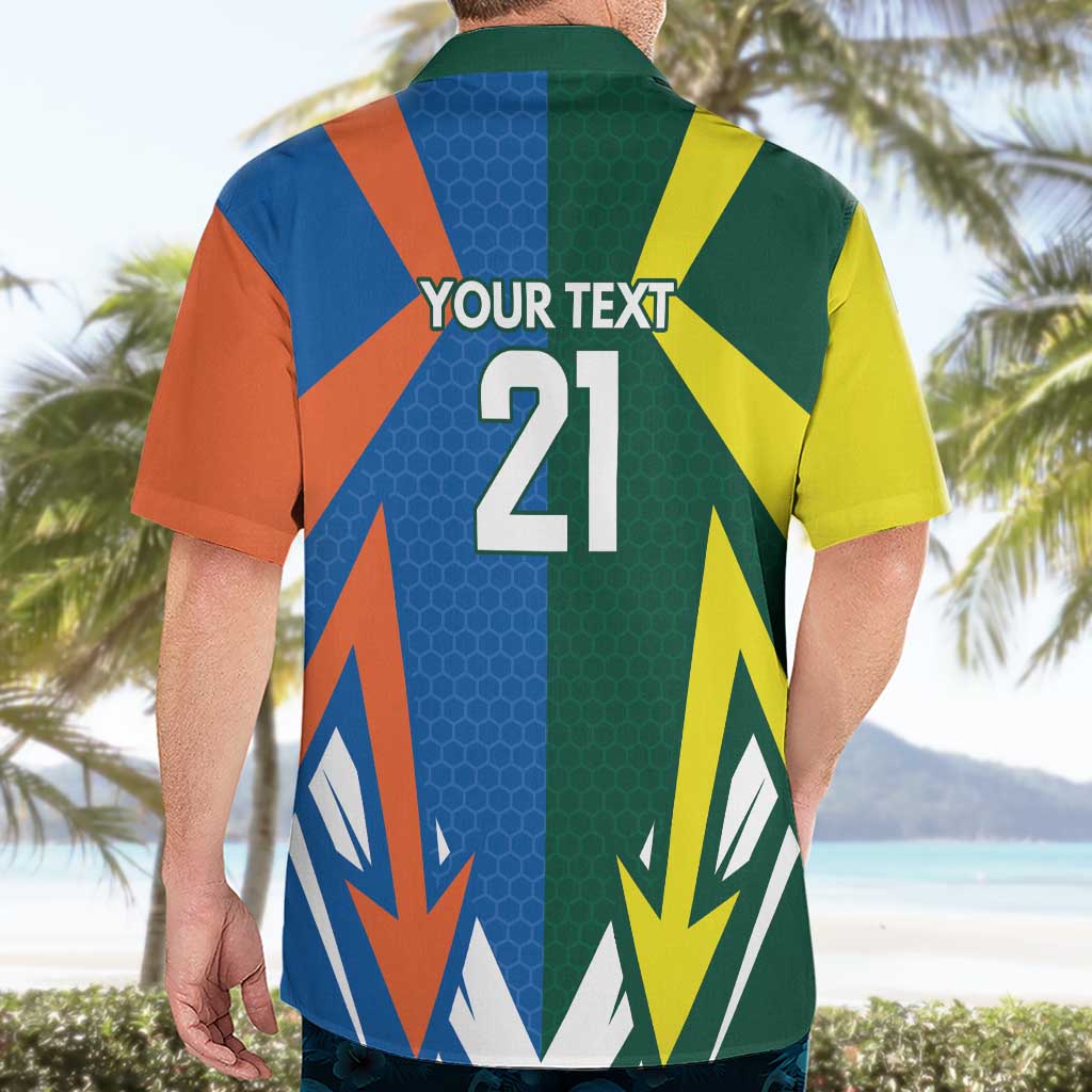 India vs Australia Custom Hawaiian Shirt Blue vs Gold Cricket Heritage - Vibe Hoodie