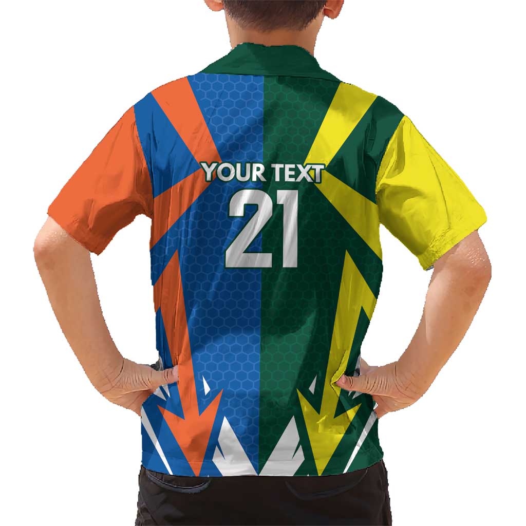 India vs Australia Custom Hawaiian Shirt Blue vs Gold Cricket Heritage - Vibe Hoodie