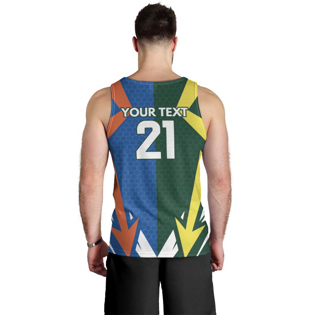 India vs Australia Custom Men Tank Top Blue vs Gold Cricket Heritage - Vibe Hoodie