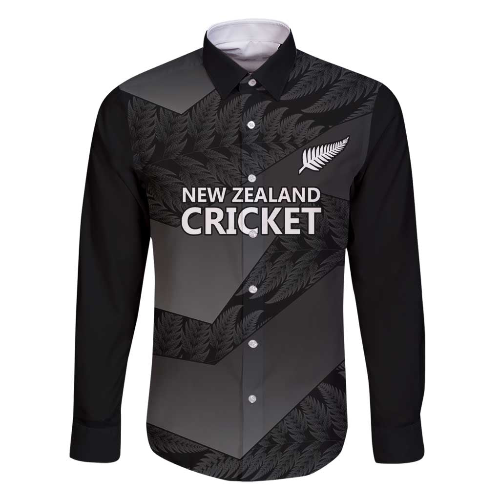 New Zealand Cricket Custom Family Matching Mermaid Dress and Hawaiian Shirt Potae Pango Black Fern Pattern