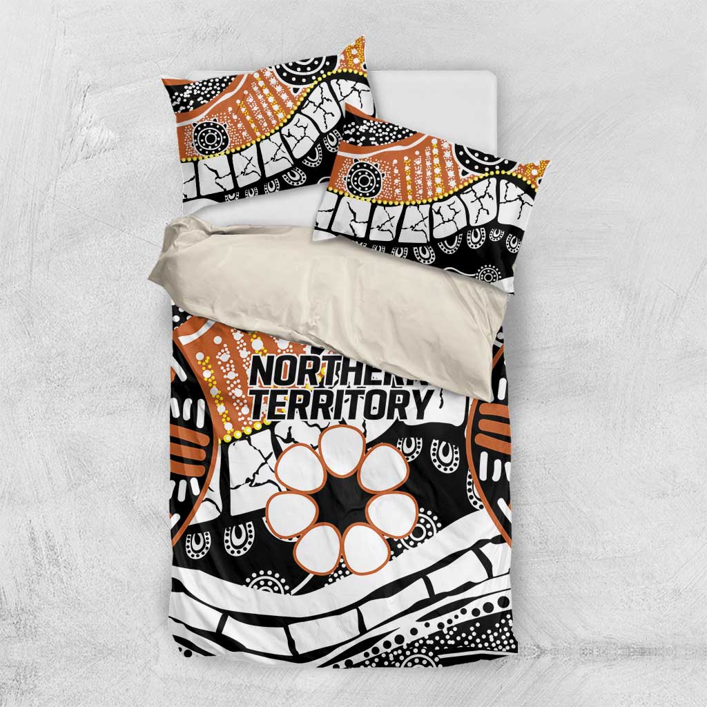 Australian Northern Territory Bedding Set Aboriginal with Sturt's Desert Rose - Vibe Hoodie Shop