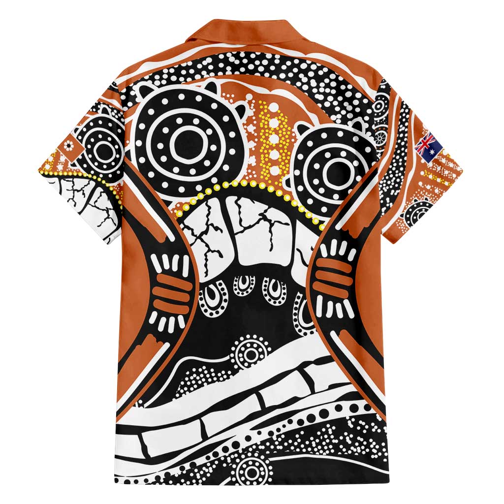 Australian Northern Territory Family Matching Long Sleeve Bodycon Dress and Hawaiian Shirt Aboriginal with Sturt's Desert Rose