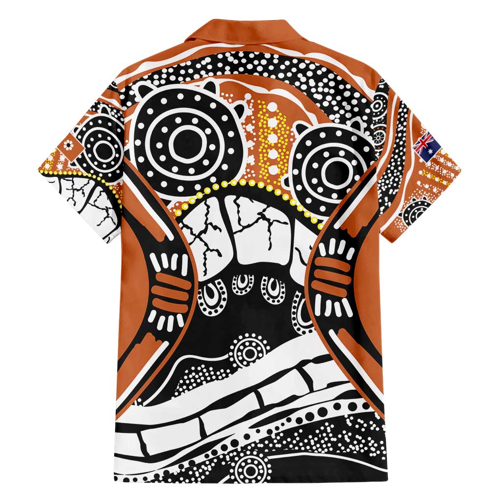 Australian Northern Territory Family Matching Short Sleeve Bodycon Dress and Hawaiian Shirt Aboriginal with Sturt's Desert Rose