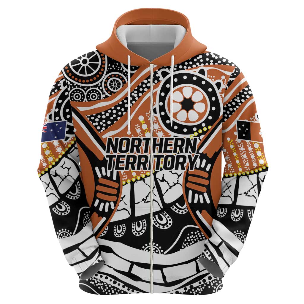 Australian Northern Territory Hoodie Aboriginal with Sturt's Desert Rose LT9 - Vibe Hoodie Shop