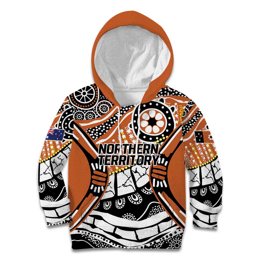 Australian Northern Territory Kid Hoodie Aboriginal with Sturt's Desert Rose - Vibe Hoodie Shop