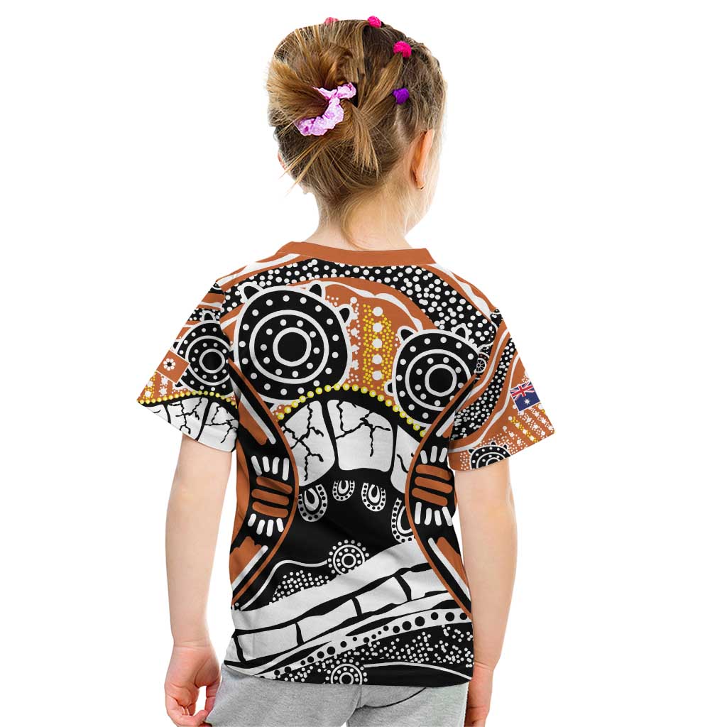 Australian Northern Territory Kid T Shirt Aboriginal with Sturt's Desert Rose - Vibe Hoodie Shop