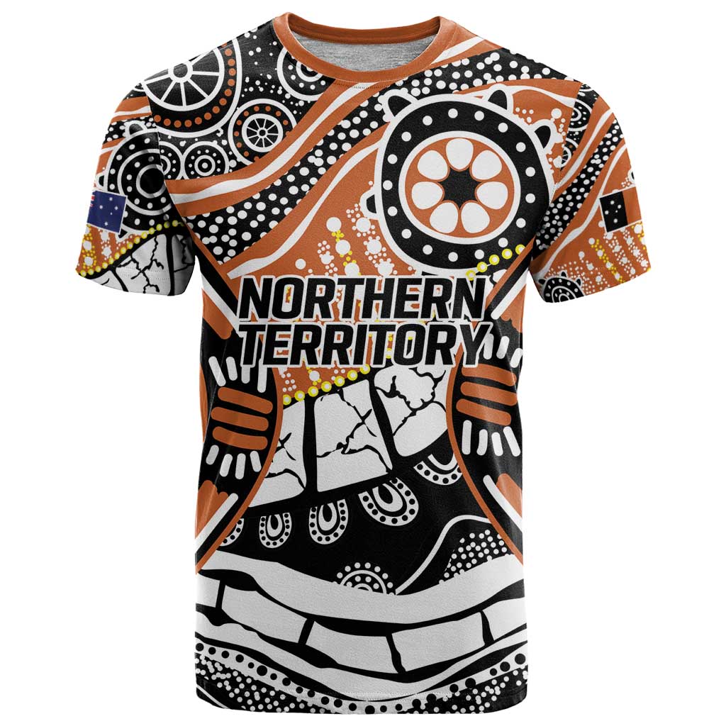 Australian Northern Territory T Shirt Aboriginal with Sturt's Desert Rose LT9 - Vibe Hoodie Shop