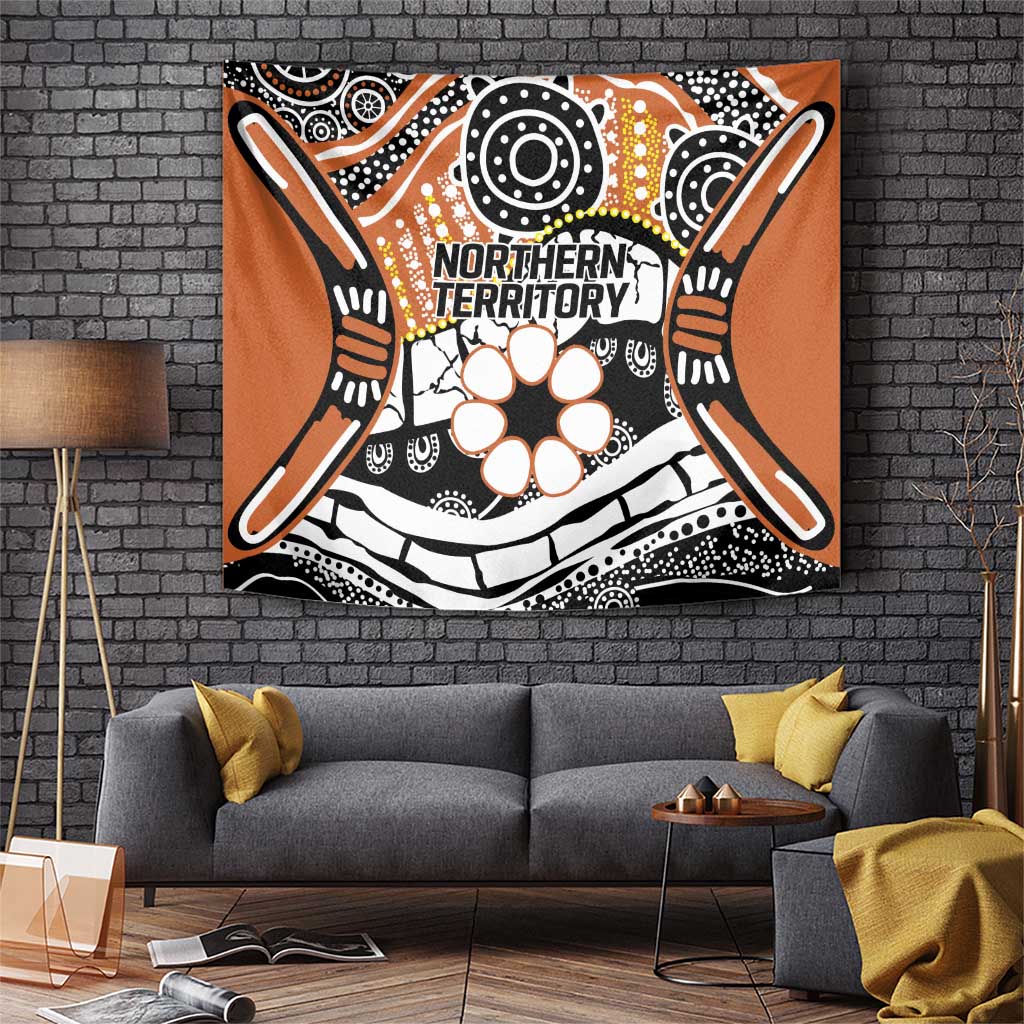 Australian Northern Territory Tapestry Aboriginal with Sturt's Desert Rose - Vibe Hoodie Shop