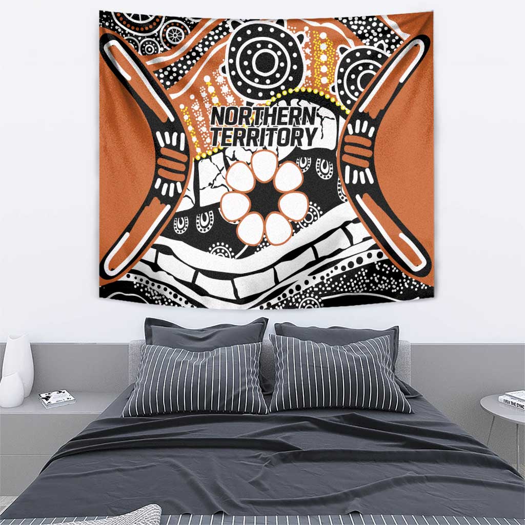 Australian Northern Territory Tapestry Aboriginal with Sturt's Desert Rose - Vibe Hoodie Shop