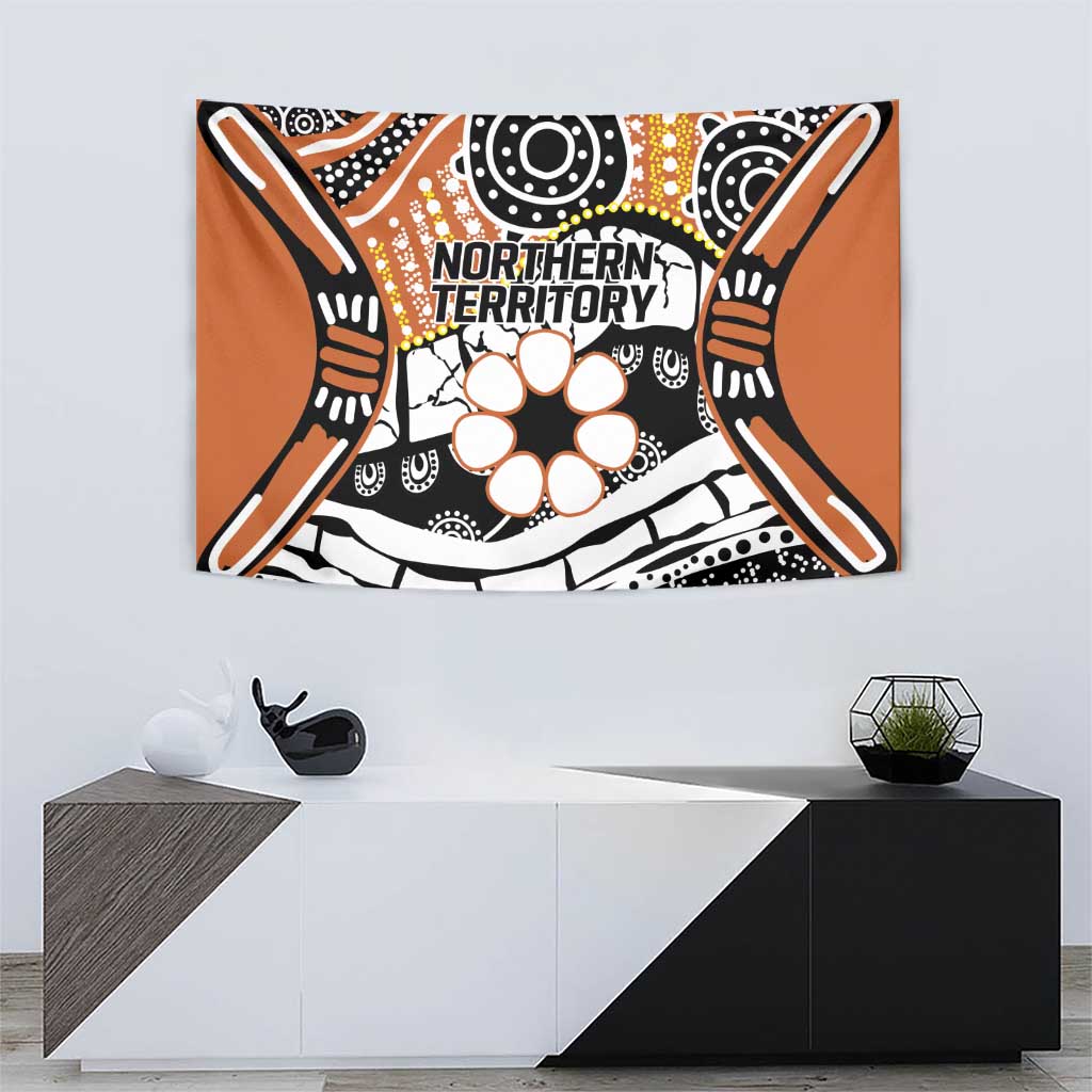 Australian Northern Territory Tapestry Aboriginal with Sturt's Desert Rose - Vibe Hoodie Shop