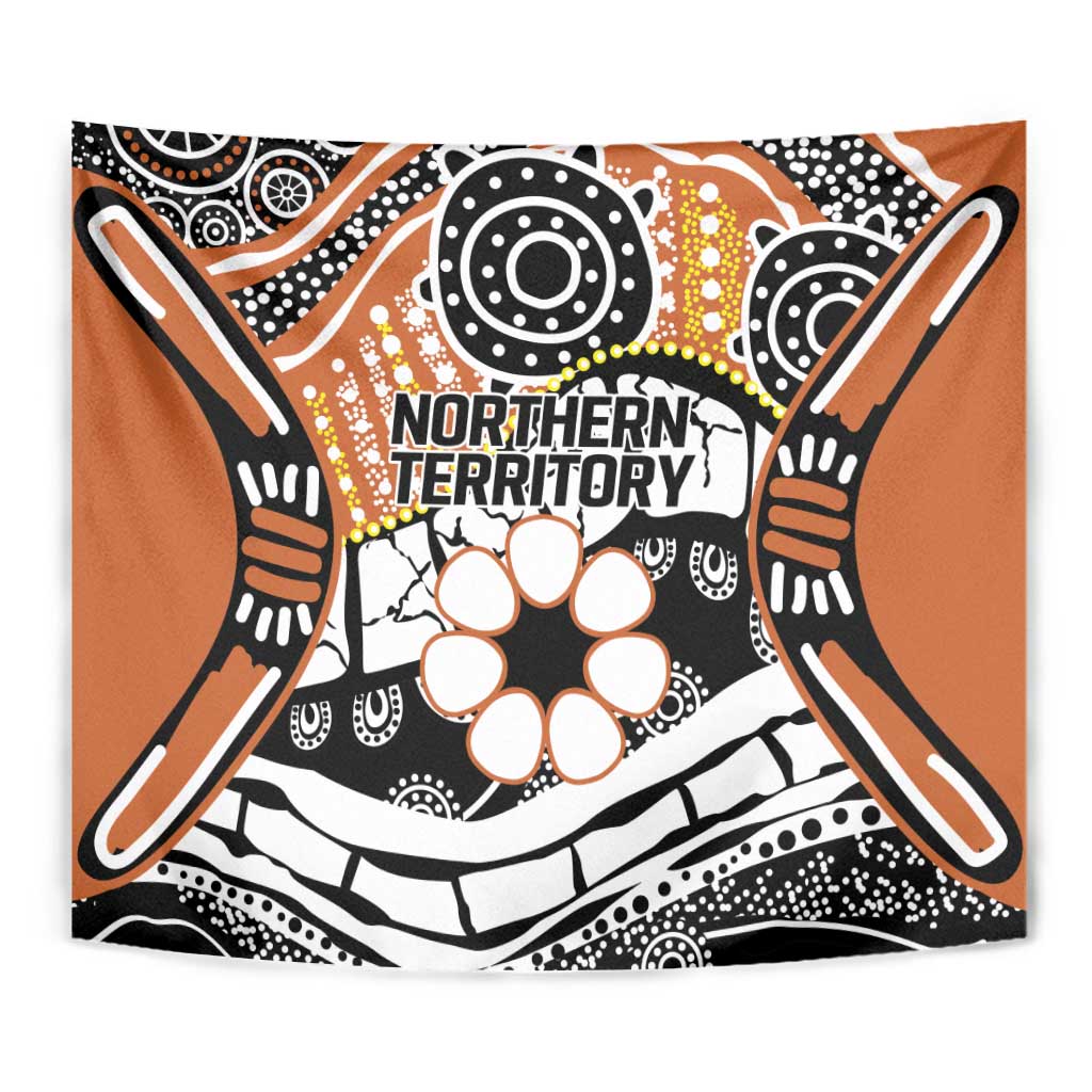 Australian Northern Territory Tapestry Aboriginal with Sturt's Desert Rose - Vibe Hoodie Shop