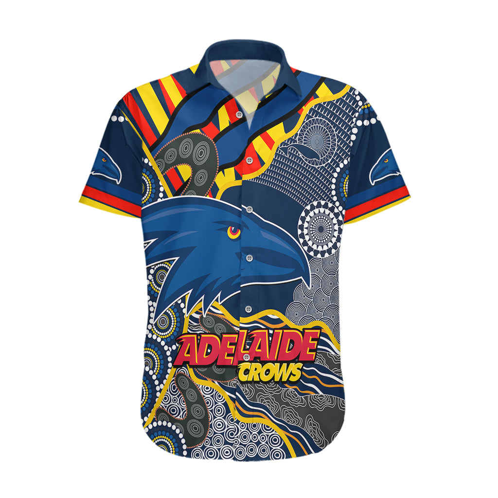 The Crows Football Hawaiian Shirt Adelaide Be Unique Aboriginal Dots - Vibe Hoodie Shop