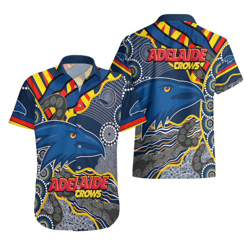 The Crows Football Hawaiian Shirt Adelaide Be Unique Aboriginal Dots - Vibe Hoodie Shop