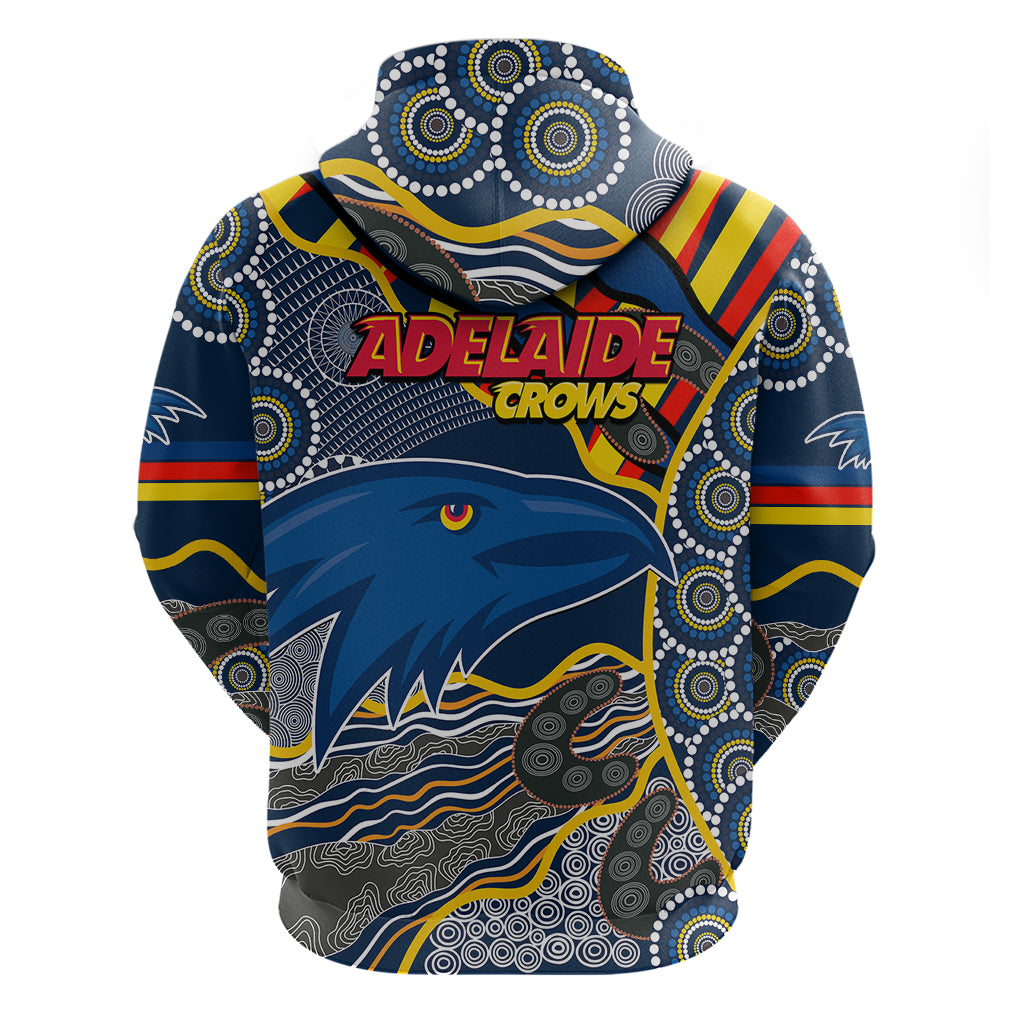 The Crows Football Hoodie Adelaide Be Unique Aboriginal Dots LT9 - Vibe Hoodie Shop