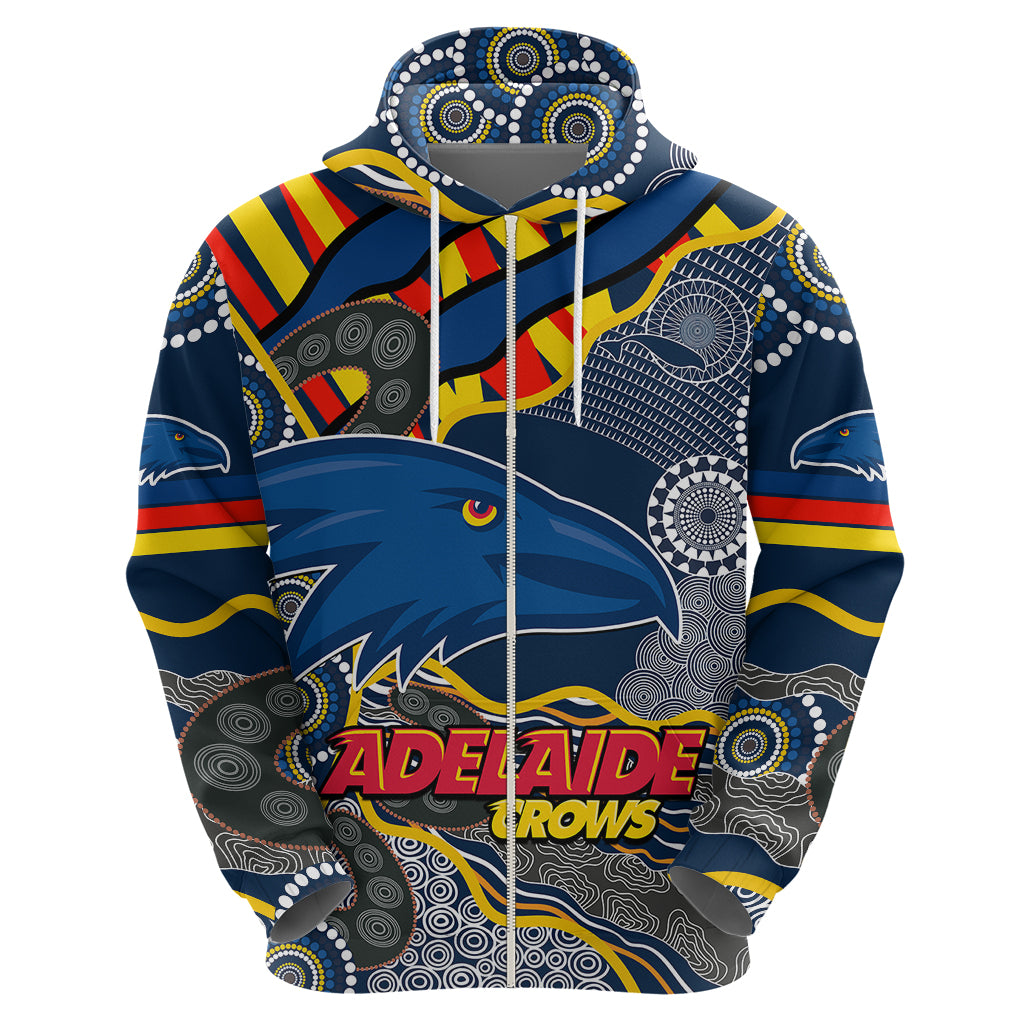 The Crows Football Hoodie Adelaide Be Unique Aboriginal Dots LT9 - Vibe Hoodie Shop