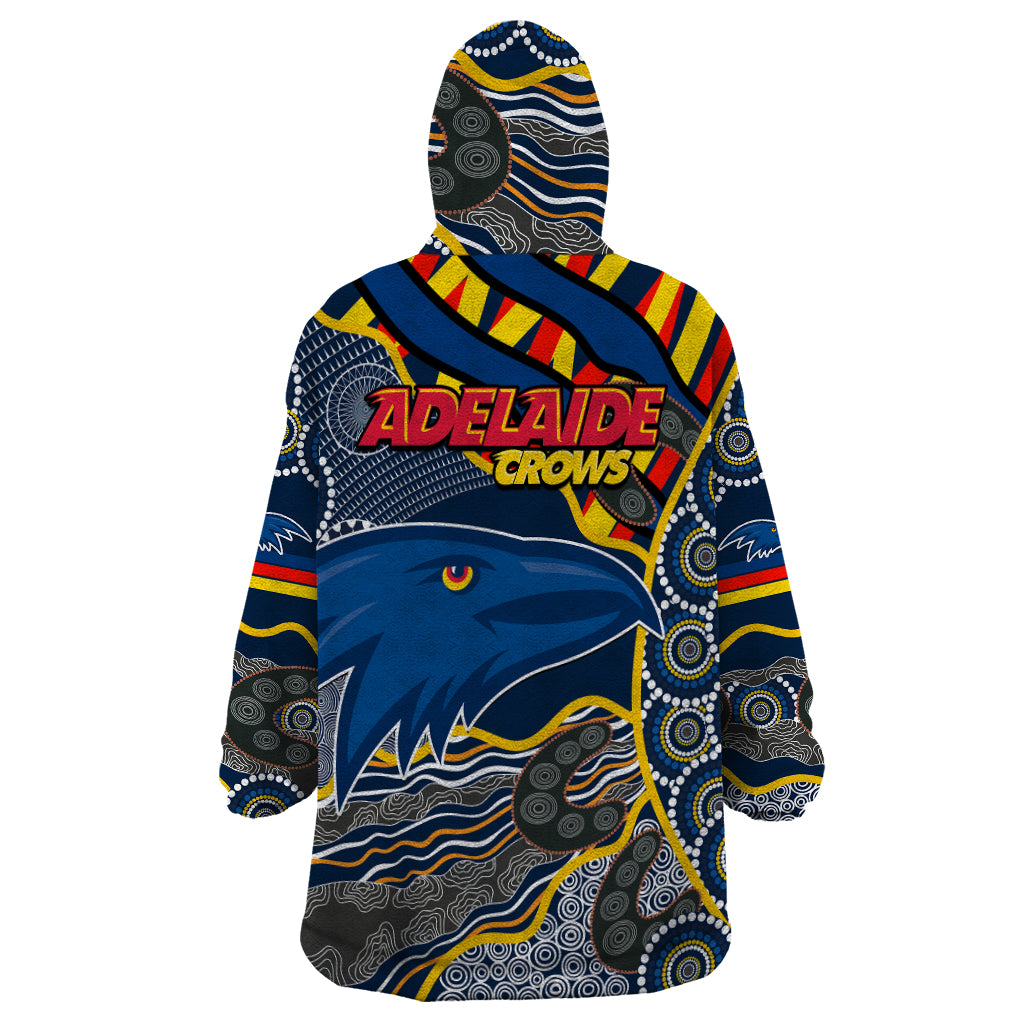 The Crows Football Wearable Blanket Hoodie Adelaide Be Unique Aboriginal Dots - Vibe Hoodie Shop