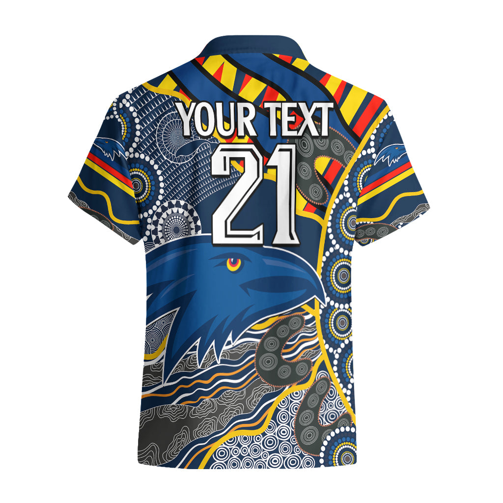 (Custom Text And Number) The Crows Football Hawaiian Shirt Adelaide Be Unique Aboriginal Dots - Vibe Hoodie Shop