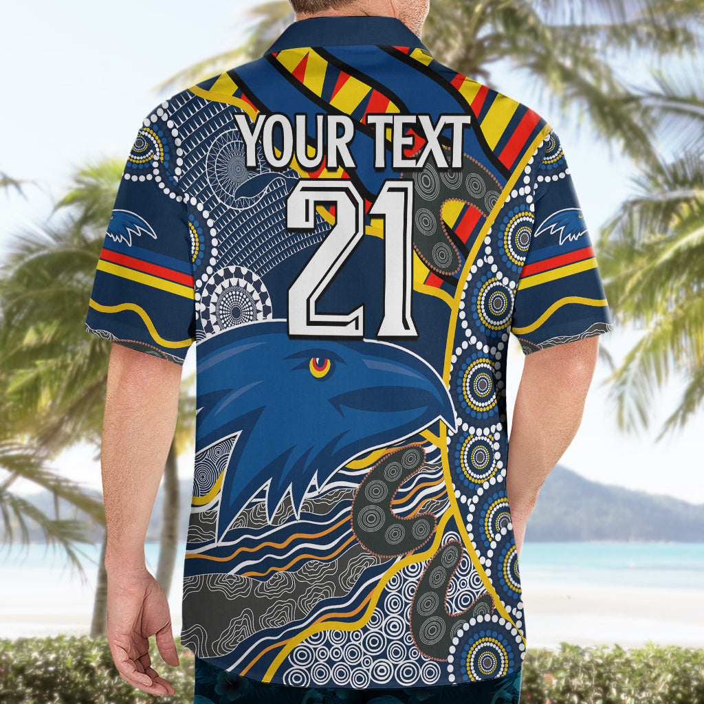 (Custom Text And Number) The Crows Football Hawaiian Shirt Adelaide Be Unique Aboriginal Dots - Vibe Hoodie Shop