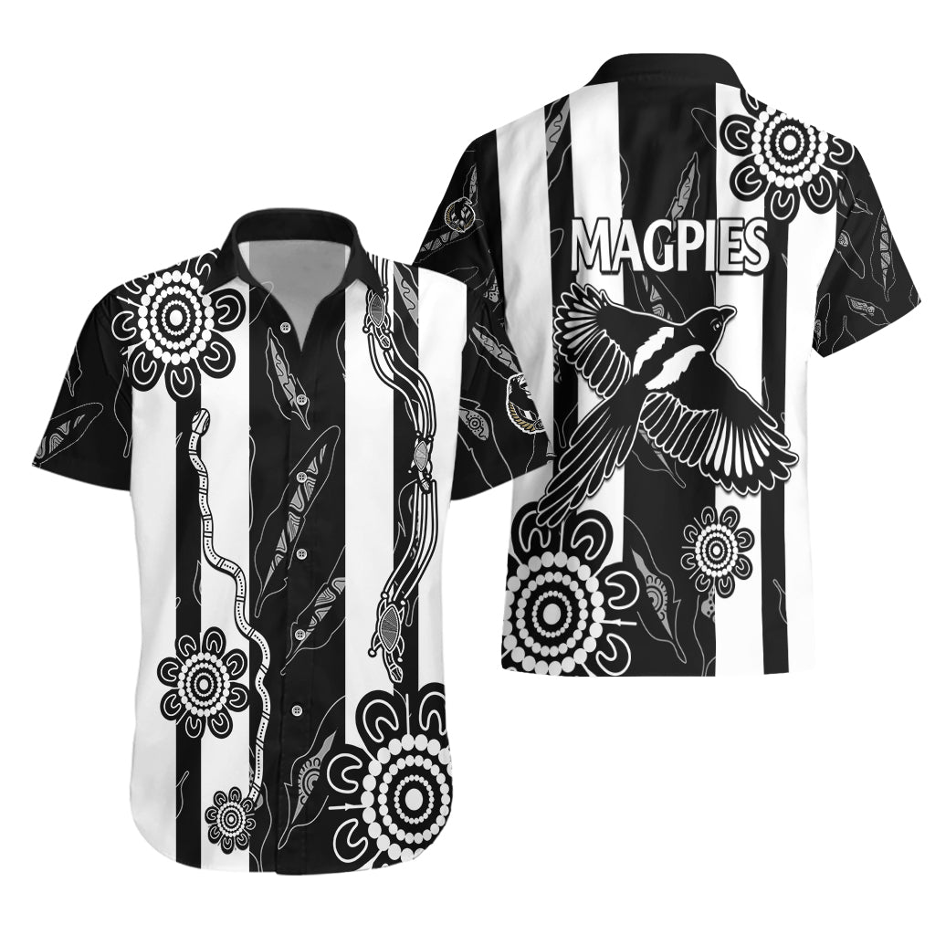 Collingwood Football Hawaiian Shirt Proud To Be Magpies Aboriginal Version - Vibe Hoodie Shop