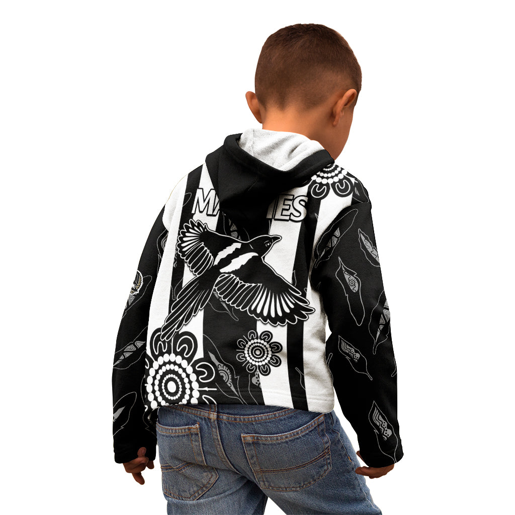 Collingwood Football Kid Hoodie Proud To Be Magpies Aboriginal Version - Vibe Hoodie Shop
