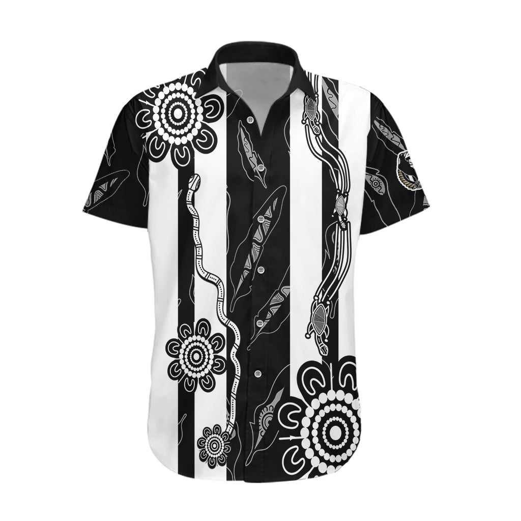 (Custom Text And Number) Collingwood Football Hawaiian Shirt Proud To Be Magpies Aboriginal Version - Vibe Hoodie Shop