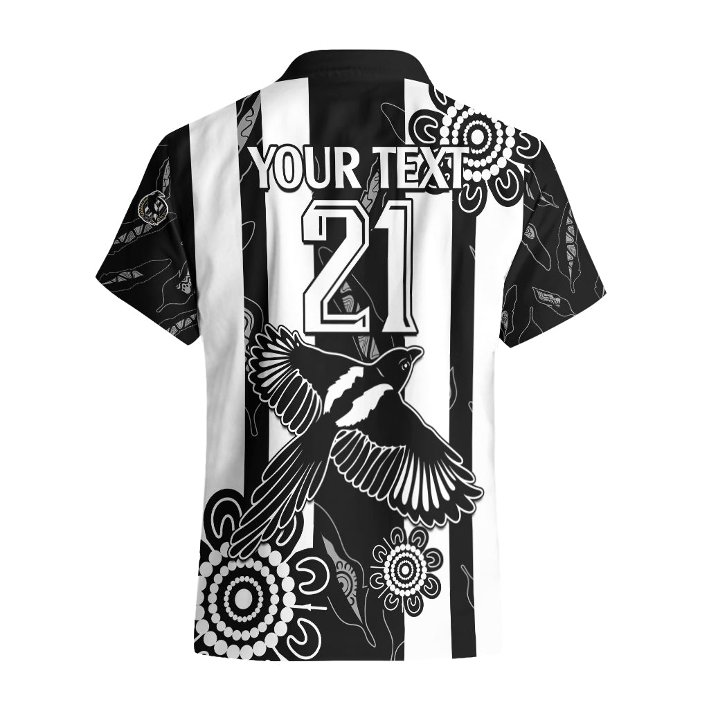 (Custom Text And Number) Collingwood Football Hawaiian Shirt Proud To Be Magpies Aboriginal Version - Vibe Hoodie Shop
