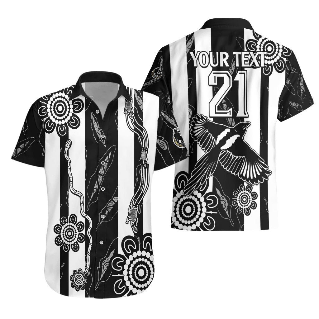 (Custom Text And Number) Collingwood Football Hawaiian Shirt Proud To Be Magpies Aboriginal Version - Vibe Hoodie Shop
