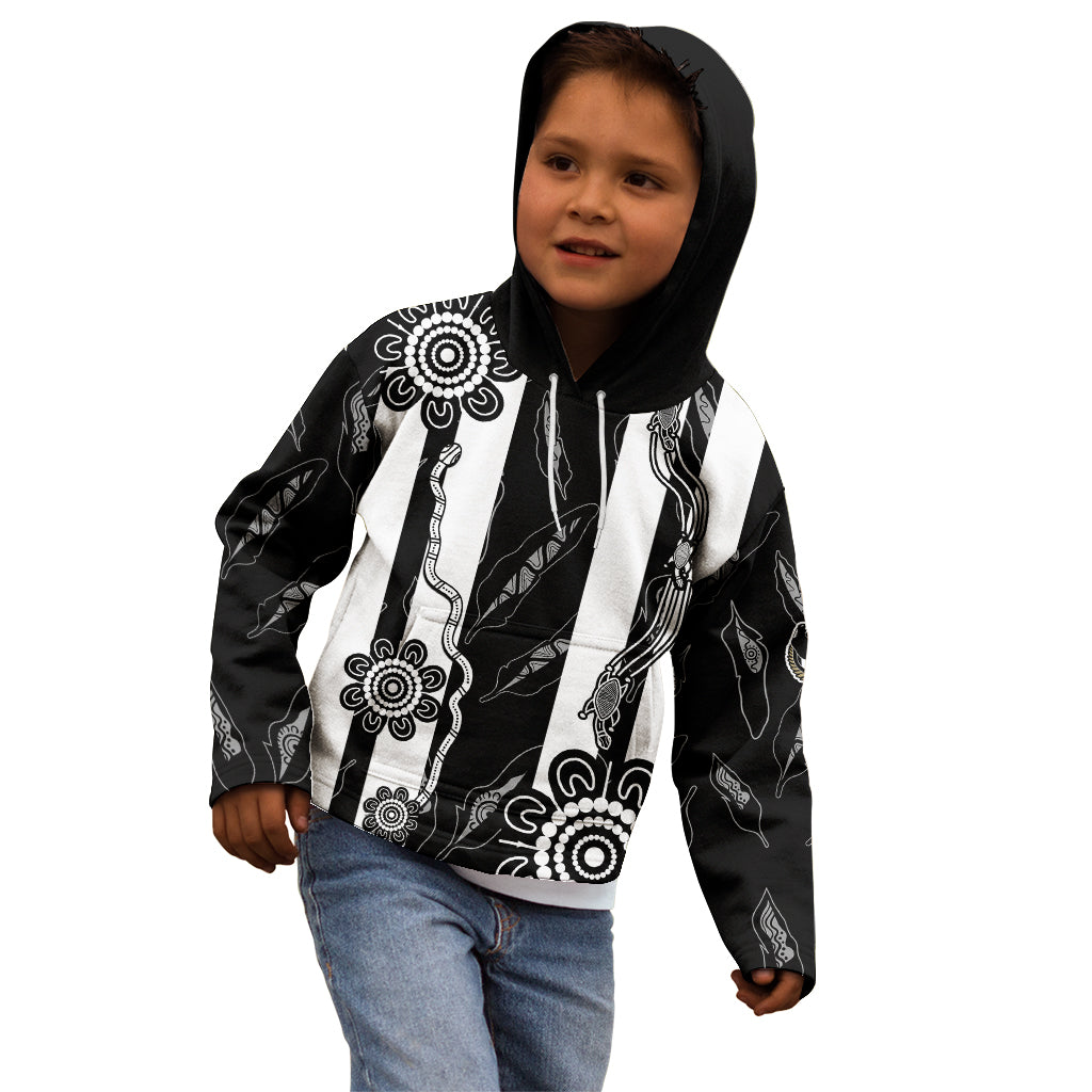 (Custom Text And Number) Collingwood Football Kid Hoodie Proud To Be Magpies Aboriginal Version - Vibe Hoodie Shop