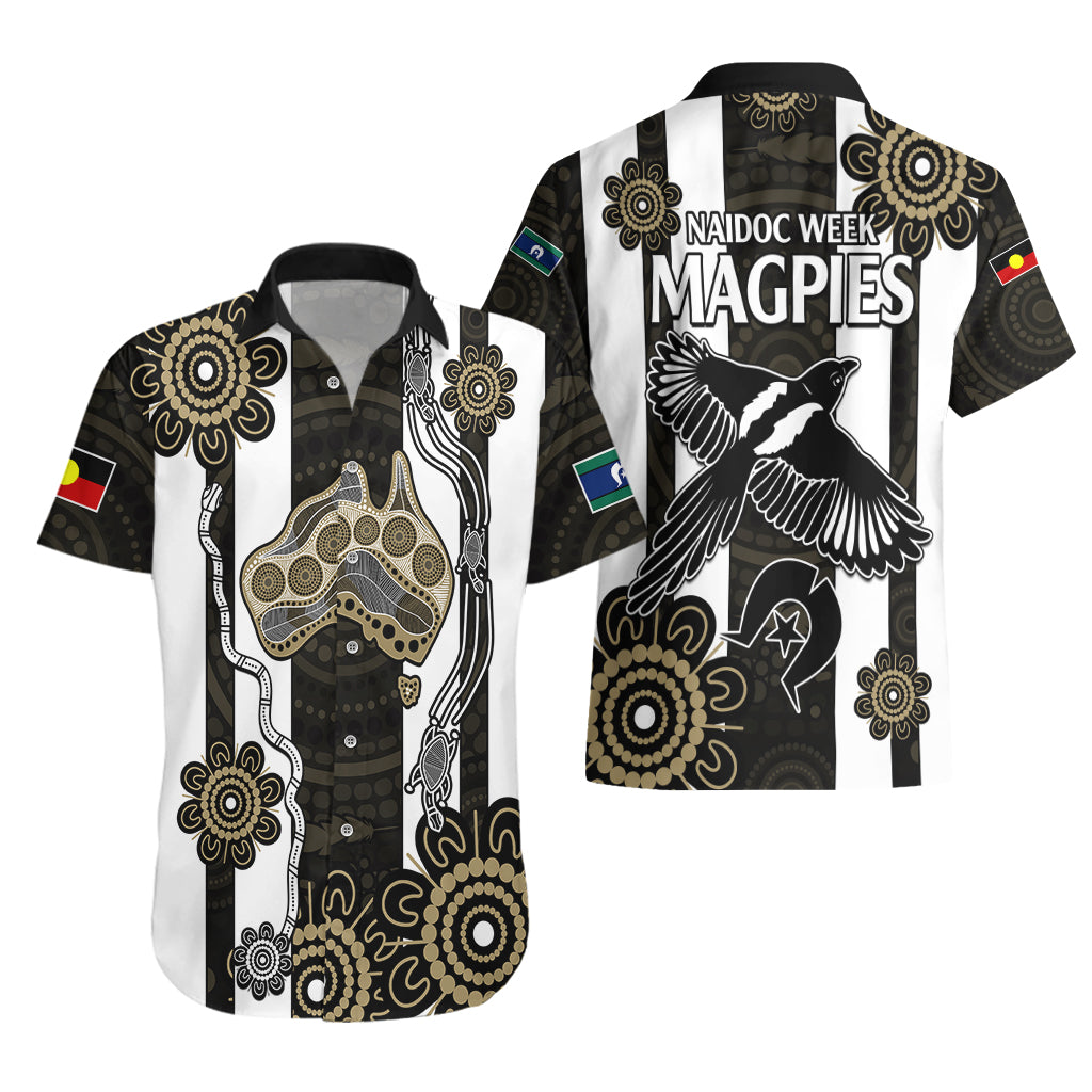 NAIDOC Collingwood Football Hawaiian Shirt Proud To Be Magpies Aboriginal Version - Vibe Hoodie Shop