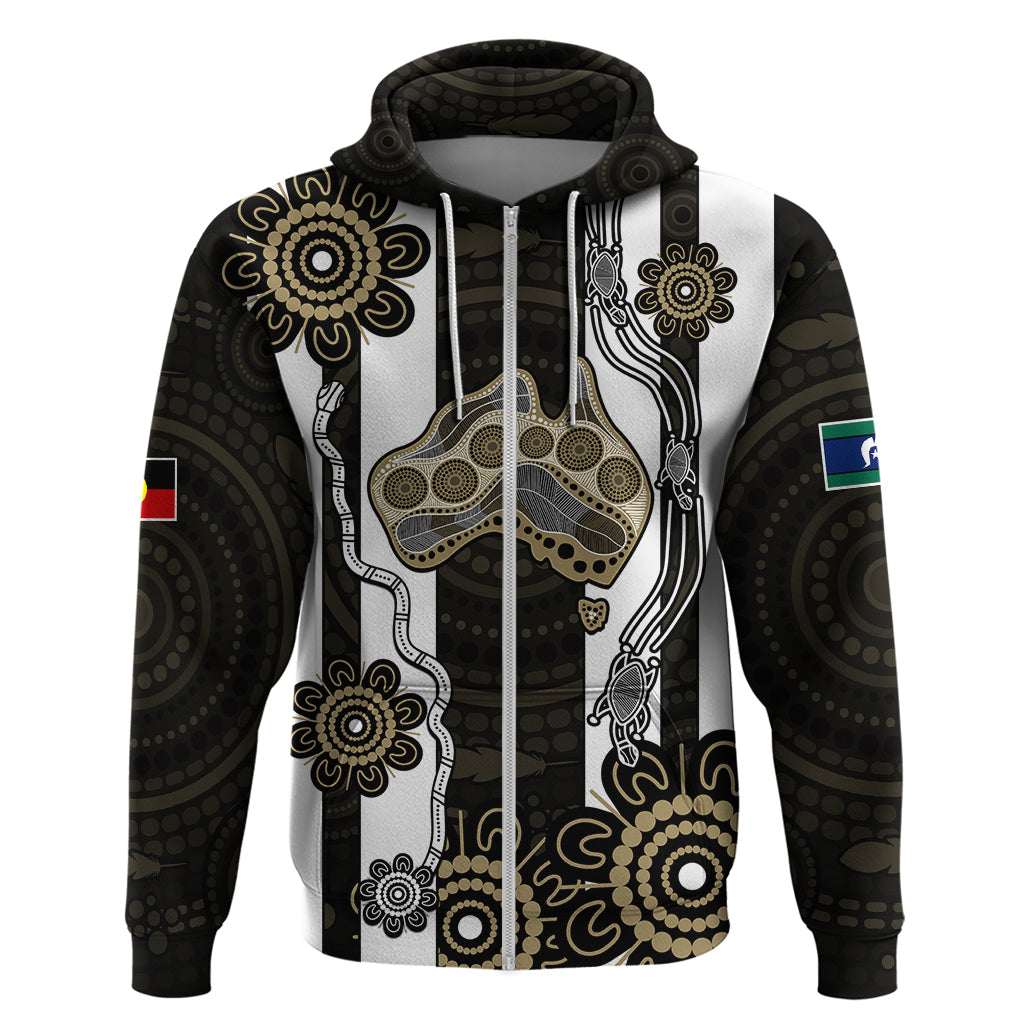 NAIDOC Collingwood Football Hoodie Proud To Be Magpies Aboriginal Version LT9 - Vibe Hoodie Shop