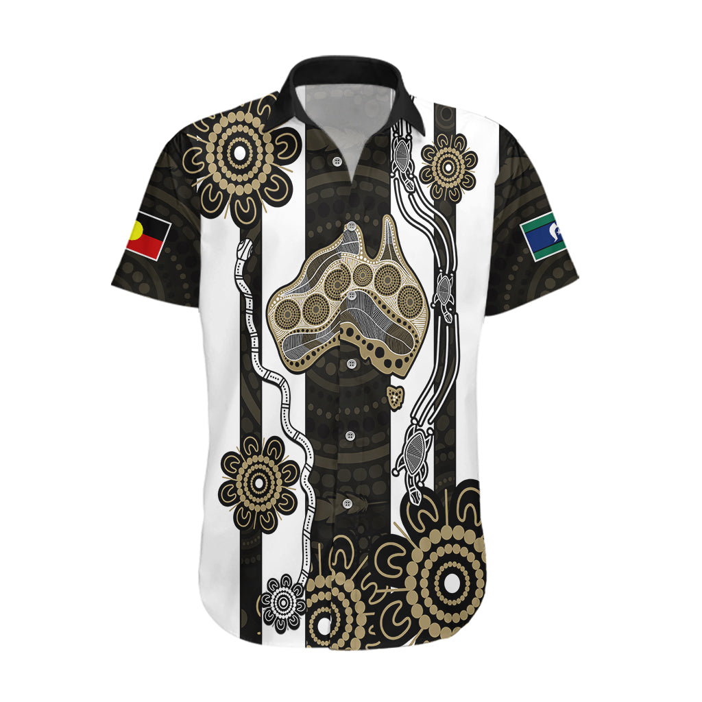 (Custom Text And Number) NAIDOC Collingwood Football Hawaiian Shirt Proud To Be Magpies Aboriginal Version - Vibe Hoodie Shop