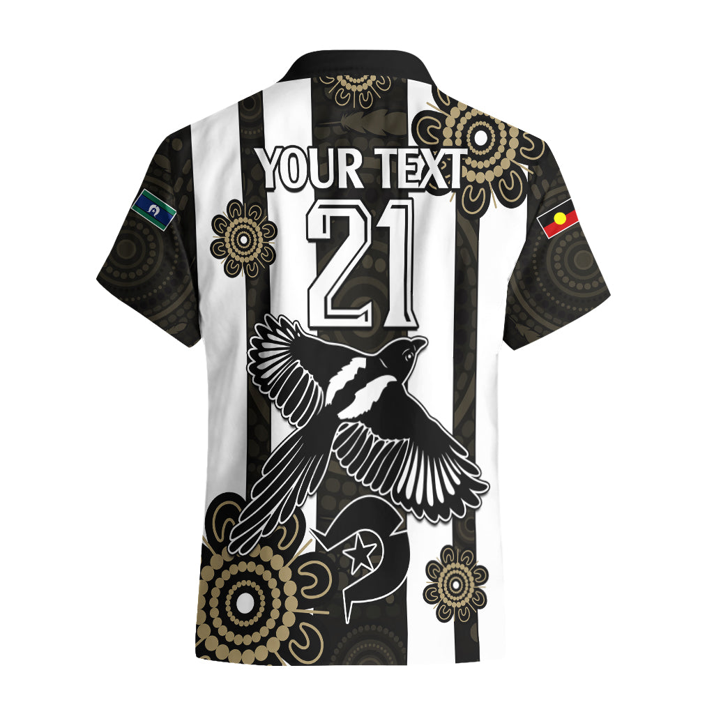 (Custom Text And Number) NAIDOC Collingwood Football Hawaiian Shirt Proud To Be Magpies Aboriginal Version - Vibe Hoodie Shop