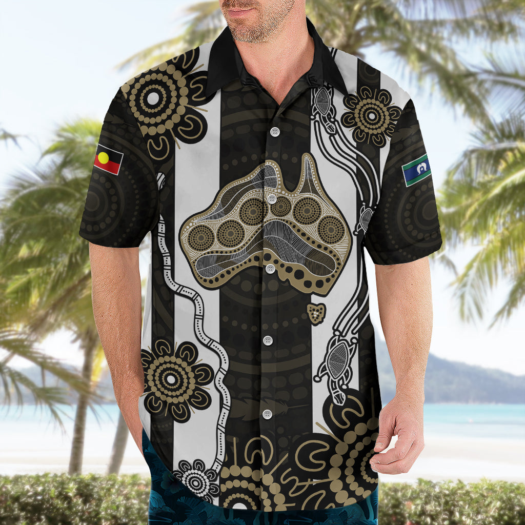 (Custom Text And Number) NAIDOC Collingwood Football Hawaiian Shirt Proud To Be Magpies Aboriginal Version - Vibe Hoodie Shop