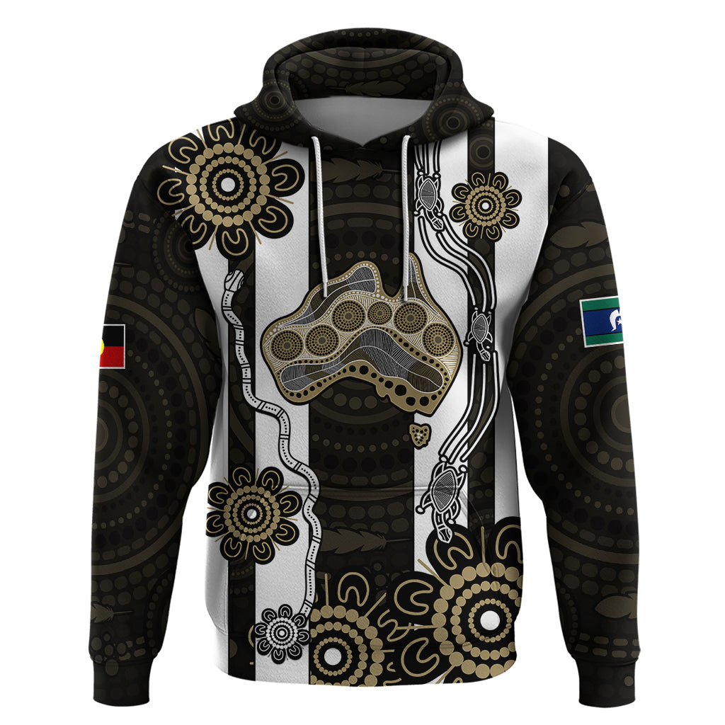 (Custom Text And Number) NAIDOC Collingwood Football Hoodie Proud To Be Magpies Aboriginal Version LT9 - Vibe Hoodie Shop