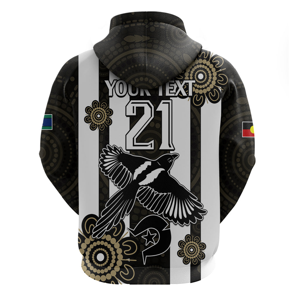 (Custom Text And Number) NAIDOC Collingwood Football Hoodie Proud To Be Magpies Aboriginal Version LT9 - Vibe Hoodie Shop